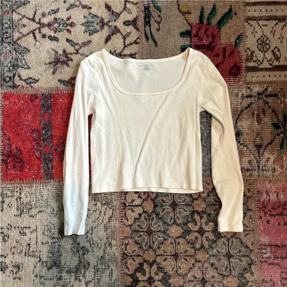 Women's Cream Long Sleeve Top